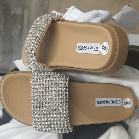 Steve Madden bling slides - Picture 2 of 2